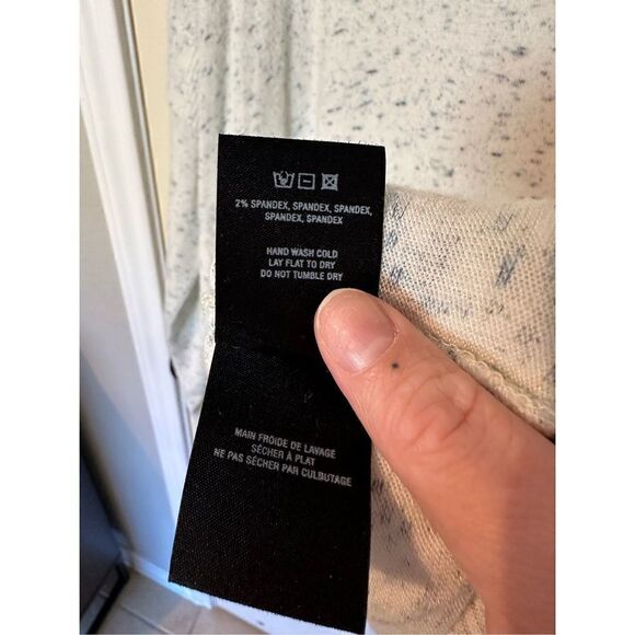 Anthropologie Speckled Cowl Neck Ruffle Long Sleeve Knit Sweater Size Small - Picture 9 of 10